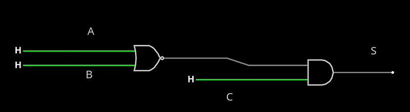 circuito com\u00a0negação