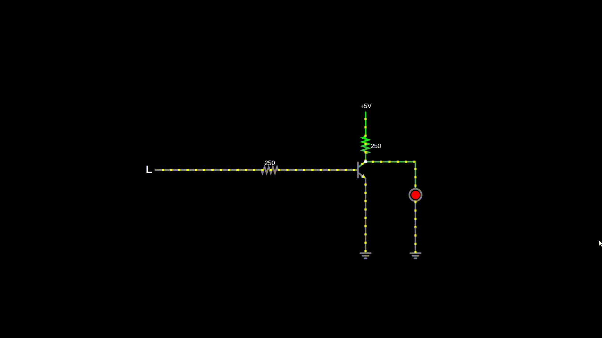 porta not com Transistor NPN