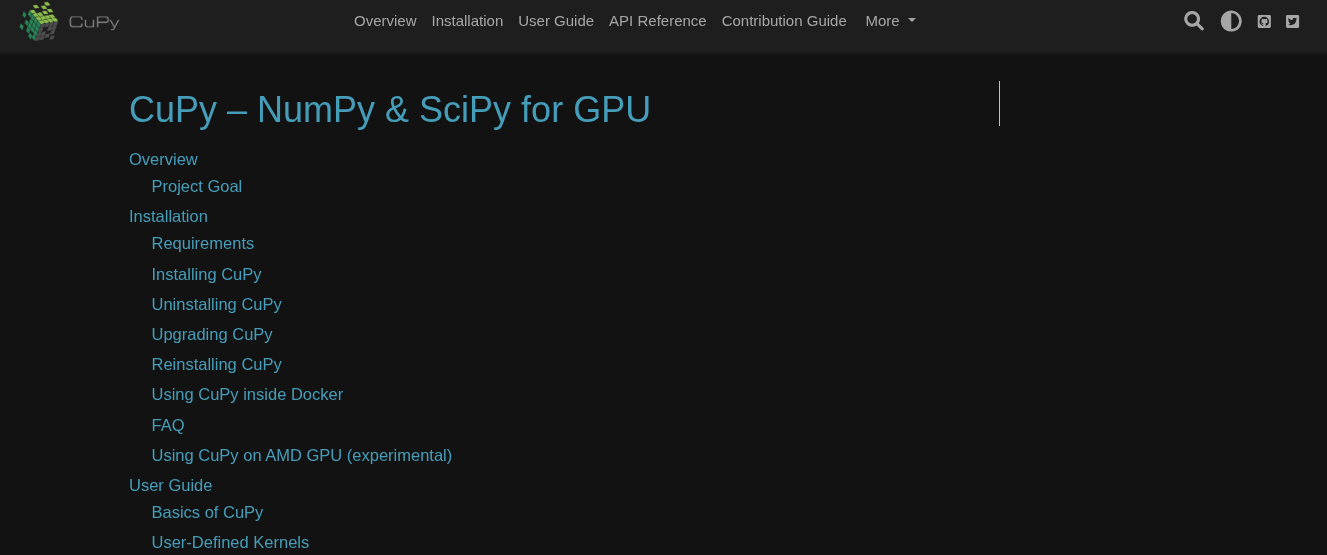 Cupy website